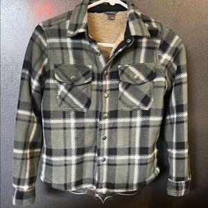 Shirt Fleece Sherpa Lined Plaid Eddie Bauer